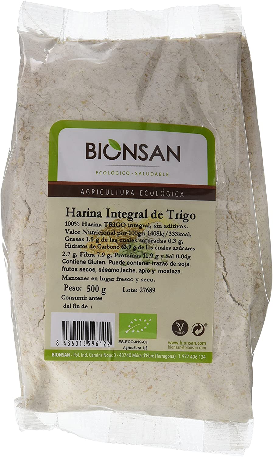 Trigo en grano ecológico de proximidad 500gr Bionsan Bionsan ⋆